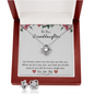 To My Granddaughter, From Grandma — Keep Me In Your Heart | 14k White Gold Necklace and Earring Set