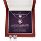 To My Granddaughter, Three Things I'd Give You | 14k White Gold Necklace and Earring Set
