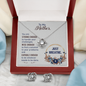 To My Mother You Are Strong Enough | 14k White Gold Necklace and Earring Set