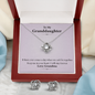 To My Granddaughter, From Grandma — Keep Me In Your Heart | 14k White Gold Necklace and Earring Set