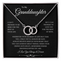 Granddaughter Gift from Grandma or Grandpa, "Your Journey" 14k White Gold Circles Necklace