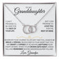 To My Granddaughter Necklace (Love, Grandpa) - Promise To Love You, Gold & Stainless Steel Necklace