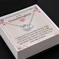 To My Granddaughter - Cherry Blossom Hugs | Beautiful 14k White Gold Locked Circles Necklace