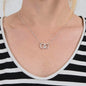 Granddaughter - Hugs Forever | 14k White Gold Interlocked Circles Necklace