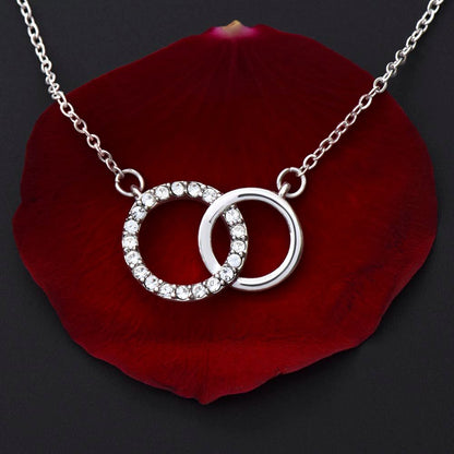 To My Soulmate Necklace - "Perfect Pair" Stainless Steel and White Gold, Poem Gift Box Included