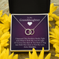 Granddaughter - Hugs Forever | 14k White Gold Interlocked Circles Necklace