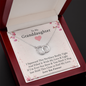 To My Granddaughter - Cherry Blossom Hugs | Beautiful 14k White Gold Locked Circles Necklace