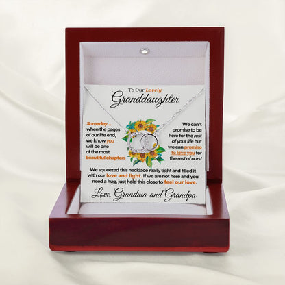 Granddaughter (Love Grandma and Grandpa) | Beautiful Gold Circles of Life Necklace