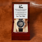 To My Man | I Love You More | Luxury Openface Men's Watch With Genuine Leather Band