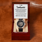 To My Soulmate | Every Second | Luxury Openface Men's Watch With Genuine Leather Band