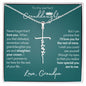 To My Granddaughter (Love Grandpa) - Beautiful Stainless Steel and Gold Faith Cross Necklace