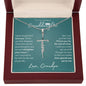 To My Granddaughter (Love Grandpa) - Beautiful Stainless Steel and Gold Faith Cross Necklace