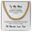 To My Man Promise Necklace | Stainless Steel and 14k Gold Cuban Chain 14K Gold Over Stainless Steel Cuban Link Chain Standard Box