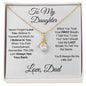 To My Daughter (Love, Dad) - Beautiful 14k White Gold Necklace for Daughters