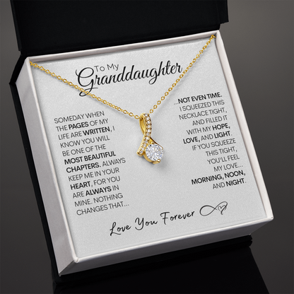 Granddaughter Gold and Stainless Steel Necklace, Most Beautiful Chapter, Graduation or Birthday Present