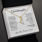 Granddaughter Gold and Stainless Steel Necklace, Most Beautiful Chapter, Graduation or Birthday Present