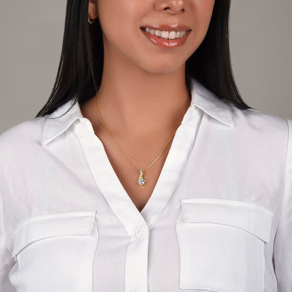 To My Beautiful Bonus Daughter - Always My Daughter | Stainless Steel and Gold Elegant Family Necklace