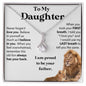 Daughter - Proud to Be Your Father | Beautiful 14k White Gold Necklace