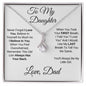 To My Daughter (Love, Dad) - Beautiful 14k White Gold Necklace for Daughters