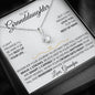 To My Granddaughter (Love, Grandpa), Beautiful 14k White Gold Necklace, Promise to Love You