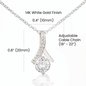 Soulmate Gift, Wife or Girlfriend, 14k White Gold Necklace