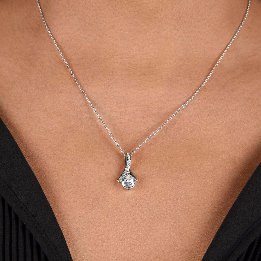 To My Grand Daughter - If You Need A Hug (Love, Grandma) | Stunning 14K White Gold Family Forever Pendant