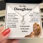 Daughter - Proud to Be Your Father | Beautiful 14k White Gold Necklace