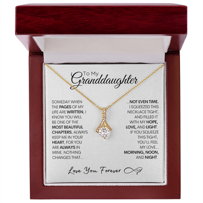 Granddaughter Gold and Stainless Steel Necklace, Most Beautiful Chapter, Graduation or Birthday Present