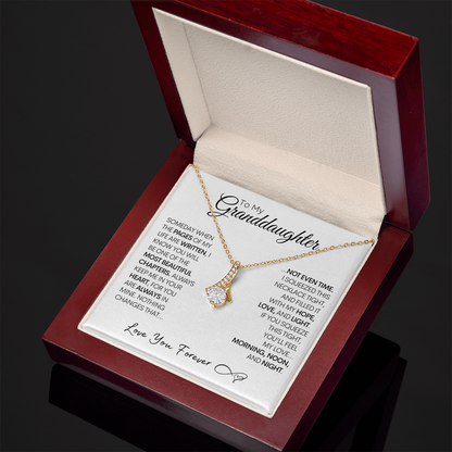 Granddaughter Gold and Stainless Steel Necklace, Most Beautiful Chapter, Graduation or Birthday Present