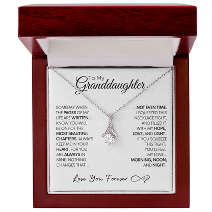 Granddaughter Gold and Stainless Steel Necklace, Most Beautiful Chapter, Graduation or Birthday Present