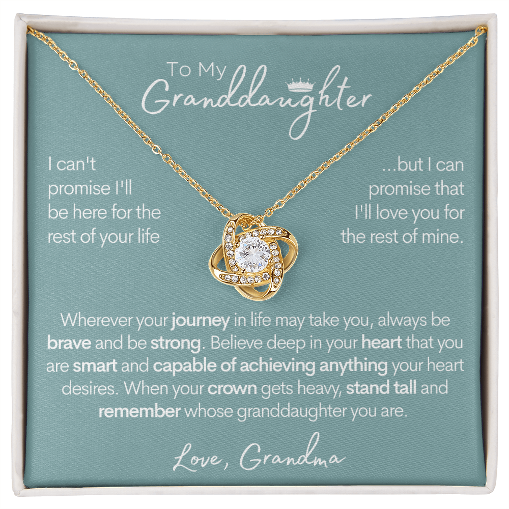 To My Granddaughter - Gold and Stainless Steel Adjustable Length Necklace and Gift Box