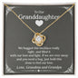 To Our Granddaughter (Love Grandma and Grandpa) | 14k White Gold and Stainless Steel
