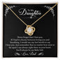 To Daughter (Love Dad) Last Breath | 14k White Gold Knot Necklace for Daughters