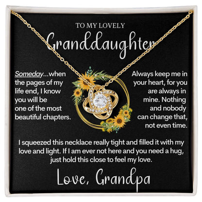 Granddaughter Gift | From Grandpa, 14k White Gold Necklace, Graduation, Birthday Gift for Grand Daughters