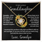 Granddaughter Gift | From Grandpa, 14k White Gold Necklace, Graduation, Birthday Gift for Grand Daughters