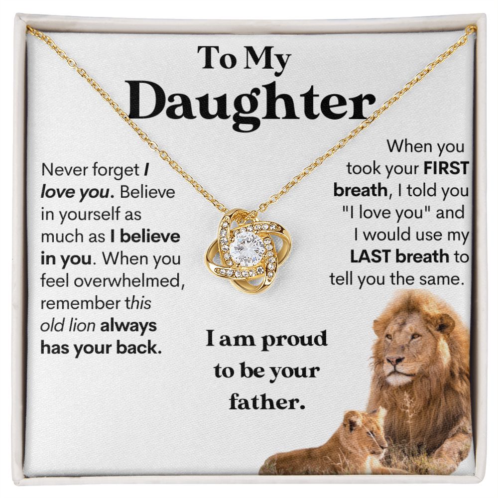 [Almost Sold Out] To My Daughter (From Dad) Keepsake Gold Necklace and Card