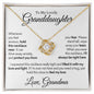 To My Lovely Granddaughter - Always Right Here, Gold and Stainless Steel Necklace