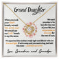Grand Daughter - Feel Our Love (Grandma and Grandpa) | Beautiful 14k White Gold Necklace