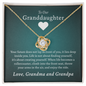 To Our Granddaughter (From Grandma & Grandpa) - Enjoy the Ride | Gold and Stainless Steel Knot Necklace