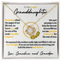 Granddaughter Necklace (Grandma and Grandpa), Beautiful Gold Necklace Keepsake for Grand Daughters