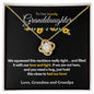 Lovely Granddaughter (Grandma and Grandpa) | 14k White Gold Necklace