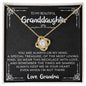 Beautiful Granddaughter - Special Treasure | 14k White Gold Necklace With Message Card and Box