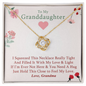 To My Granddaughter - Love You Forever - Gold and Stainless Steel Knot Necklace