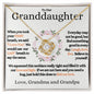 Our Granddaughter - (Love Grandma & Grandpa) | Stainless Steel and 14k Gold Necklace