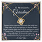 To My Beautiful Grandma - 14k Stainless Steel and Gold Necklace and Poem Card