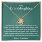 To Granddaughter - You Are Loved (Love, Grandma) | 14k White Gold Necklace