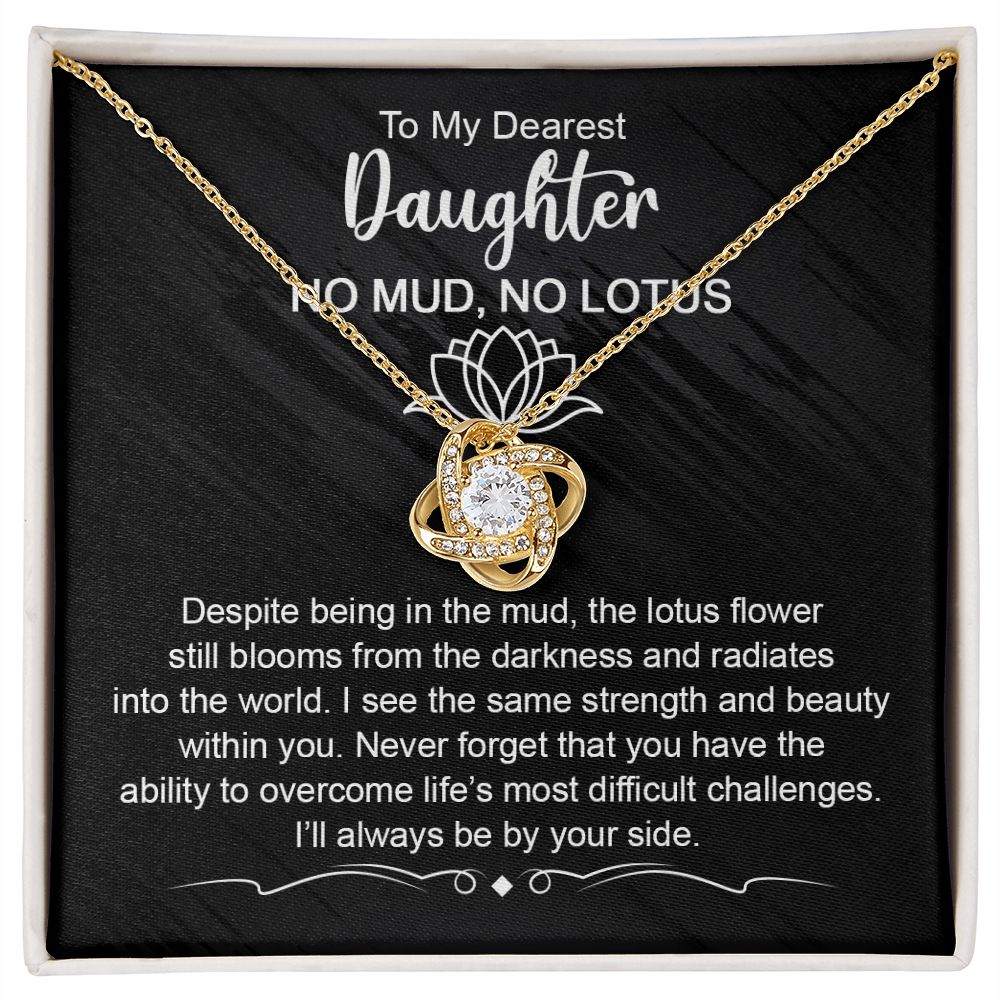 Dearest Daughter - No Mud, No Lotus | Gold Knot Necklace