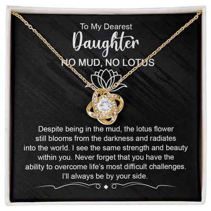 Dearest Daughter - No Mud, No Lotus | Gold Knot Necklace