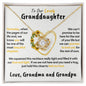 Lovely Granddaughter (Grandma & Grandpa)| 14k White Gold Family Knot Necklace