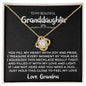 Beautiful Granddaughter (Love, Grandma) - Joy & Pride | 14k White Gold Necklace